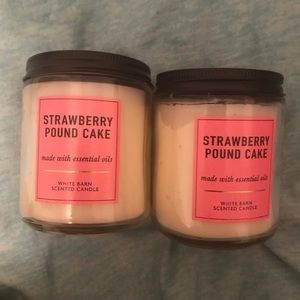 Bath & Body Works Accents - Strawberry Pound Cake Bath and Body Works Candles Bath & Body Works Accents - Strawberry Pound Cake Bath and Body Works Candles